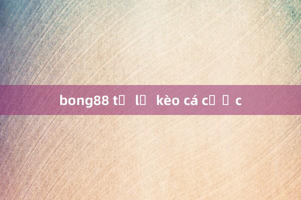 bong88 tỷ lệ kèo cá cược